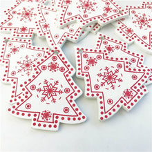Load image into Gallery viewer, 10PCs 5cm Wooden Christmas Tree Toys Articles For Chirstmas Hanging Ornaments Xmas Decor For Home Party Wedding New Year Noel