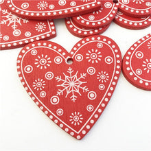 Load image into Gallery viewer, 10PCs 5cm Wooden Christmas Tree Toys Articles For Chirstmas Hanging Ornaments Xmas Decor For Home Party Wedding New Year Noel