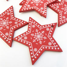Load image into Gallery viewer, 10PCs 5cm Wooden Christmas Tree Toys Articles For Chirstmas Hanging Ornaments Xmas Decor For Home Party Wedding New Year Noel