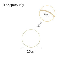 Load image into Gallery viewer, 10-40cm Wedding Wreath Gold Iron Metal Ring Bride Handheld Garland Easter Decor Artificial Flower Rack Party Backdrop Decor Hoop