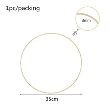 Load image into Gallery viewer, 10-40cm Wedding Wreath Gold Iron Metal Ring Bride Handheld Garland Easter Decor Artificial Flower Rack Party Backdrop Decor Hoop