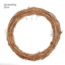 Load image into Gallery viewer, 10-40cm Wedding Wreath Gold Iron Metal Ring Bride Handheld Garland Easter Decor Artificial Flower Rack Party Backdrop Decor Hoop