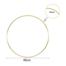 Load image into Gallery viewer, 10-40cm Gold Metal Ring Flower Wreath Garland Weeding Decoration for Weddings Bridal Shower Home Party Decoration Catcher Hoops