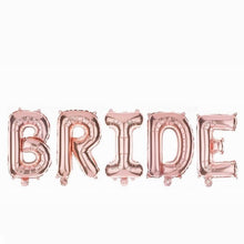 Load image into Gallery viewer, Rose Gold Bride to be Letter Foil Balloon Wedding Bridal Shower Engagement Hen Party Decor Bachelorette Party Supplies