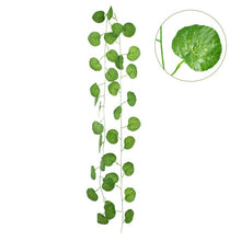Load image into Gallery viewer, 230cm Silk Rose Fake Creeper Green Leaf Ivy Vine with LED String Lights For Home Wedding Party Hanging Garland Artificial Flower