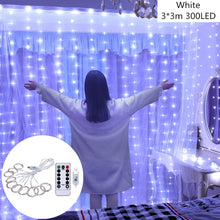 Load image into Gallery viewer, Curtain Fairy String Light LED Christmas Decorations for Home Garland Xmas Light Christmas Valentines 2020 Navidad Ornament Gift