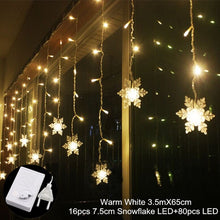 Load image into Gallery viewer, Curtain Fairy String Light LED Christmas Decorations for Home Garland Xmas Light Christmas Valentines 2020 Navidad Ornament Gift
