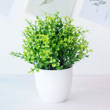 Load image into Gallery viewer, 1pc Artificial Plants Green Bonsai Small Tree Pot Plants Fake Flower Potted Ornaments for Home Decoration Craft Plant Decorative