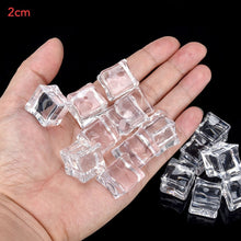 Load image into Gallery viewer, 16Pcs 2cm/1.5cm/1cm Artificial Acrylic Square Shape Ice Cubes Photography Props
