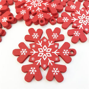 10PCs 5cm Wooden Christmas Tree Toys Articles For Chirstmas Hanging Ornaments Xmas Decor For Home Party Wedding New Year Noel