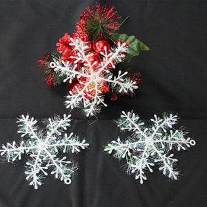 30pcs Christmas Party  White Snowflake Decor For home Hanging Pendants New Year Xmas Tree Ornaments Window Decoration