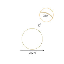 Load image into Gallery viewer, 10-40cm Gold Metal Ring Flower Wreath Garland Weeding Decoration for Weddings Bridal Shower Home Party Decoration Catcher Hoops
