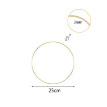 Load image into Gallery viewer, 10-40cm Gold Metal Ring Flower Wreath Garland Weeding Decoration for Weddings Bridal Shower Home Party Decoration Catcher Hoops
