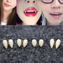 Load image into Gallery viewer, DIY Environmentally friendly resin Halloween Costume Props Party 1 Pair 4 size  Dentures Props Vampire Teeth Fangs
