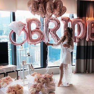 Rose Gold Bride to be Letter Foil Balloon Wedding Bridal Shower Engagement Hen Party Decor Bachelorette Party Supplies