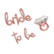 Load image into Gallery viewer, Rose Gold Bride to be Letter Foil Balloon Wedding Bridal Shower Engagement Hen Party Decor Bachelorette Party Supplies
