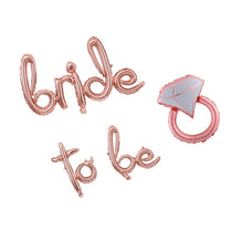 Load image into Gallery viewer, Rose Gold Bride to be Letter Foil Balloon Wedding Bridal Shower Engagement Hen Party Decor Bachelorette Party Supplies
