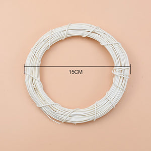 10/15/20cm White Rattan Ring Artificial flowers Garland Dried flower frame For Christmas Home Decor DIY floral wedding Wreaths