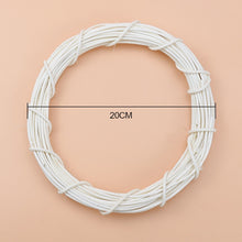 Load image into Gallery viewer, 10/15/20cm White Rattan Ring Artificial flowers Garland Dried flower frame For Christmas Home Decor DIY floral wedding Wreaths
