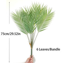 Load image into Gallery viewer, Plastic Artificial Palm Leaf Plants Green Desert Summer Decoration Tropical Fake Plant Garden Home Jungle Party Decor Wedding
