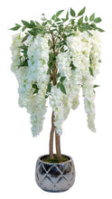 Load image into Gallery viewer, Artificial plant, family trees with trunks Natural, for home decoration, bamboo, Rubber plant, Wisteria, Olive, eucalyptus, Almond
