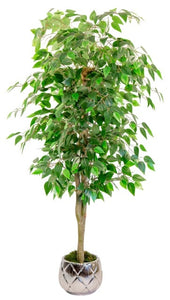 Artificial plant, family trees with trunks Natural, for home decoration, bamboo, Rubber plant, Wisteria, Olive, eucalyptus, Almond