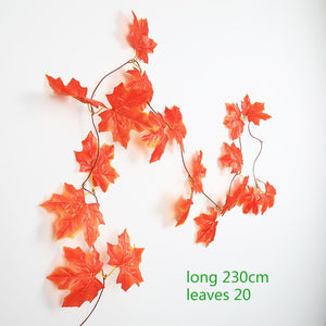 230cm green silk artificial Hanging ivy leaf garland plants vine leaves 1Pcs diy For Home Bathroom Decoration Garden Party Decor