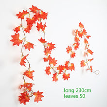 Load image into Gallery viewer, 230cm green silk artificial Hanging ivy leaf garland plants vine leaves 1Pcs diy For Home Bathroom Decoration Garden Party Decor
