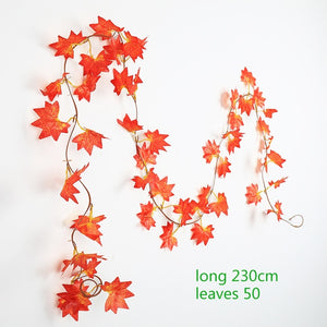 230cm green silk artificial Hanging ivy leaf garland plants vine leaves 1Pcs diy For Home Bathroom Decoration Garden Party Decor