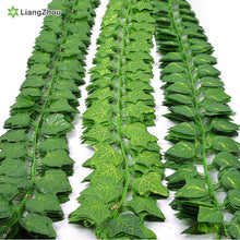 Load image into Gallery viewer, 230cm green silk artificial Hanging ivy leaf garland plants vine leaves 1Pcs diy For Home Bathroom Decoration Garden Party Decor
