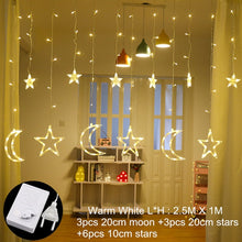 Load image into Gallery viewer, Curtain Fairy String Light LED Christmas Decorations for Home Garland Xmas Light Christmas Valentines 2020 Navidad Ornament Gift
