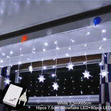 Load image into Gallery viewer, Curtain Fairy String Light LED Christmas Decorations for Home Garland Xmas Light Christmas Valentines 2020 Navidad Ornament Gift
