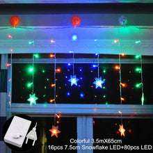 Load image into Gallery viewer, Curtain Fairy String Light LED Christmas Decorations for Home Garland Xmas Light Christmas Valentines 2020 Navidad Ornament Gift
