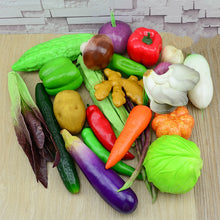 Load image into Gallery viewer, Multiple Style Mini Simulation Artificial Vegetable Pepper Pumpkin Garlic Fruit Fake Pretend Play Cutting Toy Home Decoration
