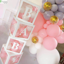 Load image into Gallery viewer, Baby Shower Boy Girl Transparent Box Baby Shower Decoration Baby Christening Birthday Party Decor Balloon Box Baby Shower Gift
