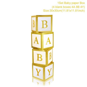 Baby Shower Boy Girl Transparent Box Baby Shower Decoration Baby Christening Birthday Party Decor Balloon Box Baby Shower Gift